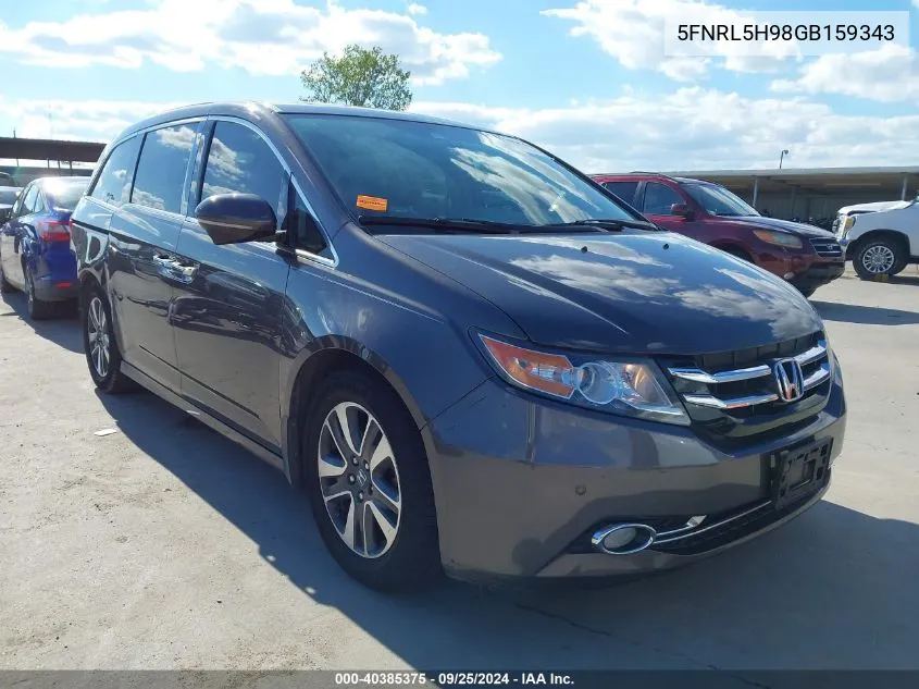 2016 Honda Odyssey Touring/Touring Elite VIN: 5FNRL5H98GB159343 Lot: 40385375