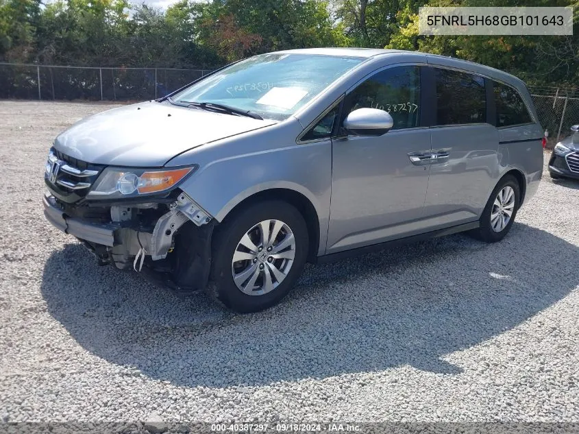 5FNRL5H68GB101643 2016 Honda Odyssey Ex-L