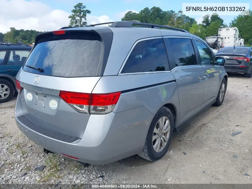 5FNRL5H62GB133262 2016 Honda Odyssey Ex-L