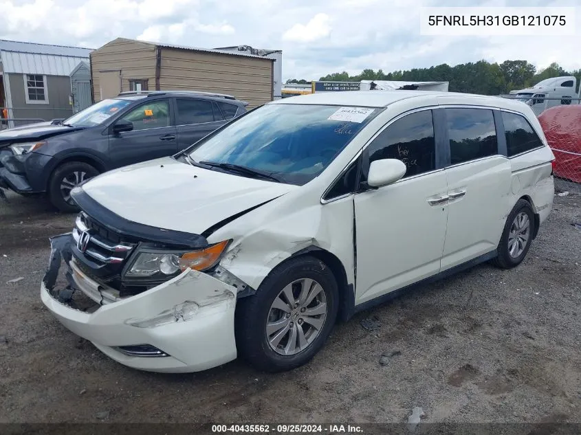 5FNRL5H31GB121075 2016 Honda Odyssey Se