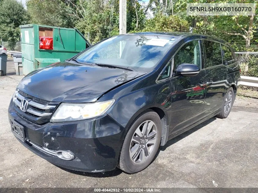 5FNRL5H9XGB160770 2016 Honda Odyssey Touring/Touring Elite