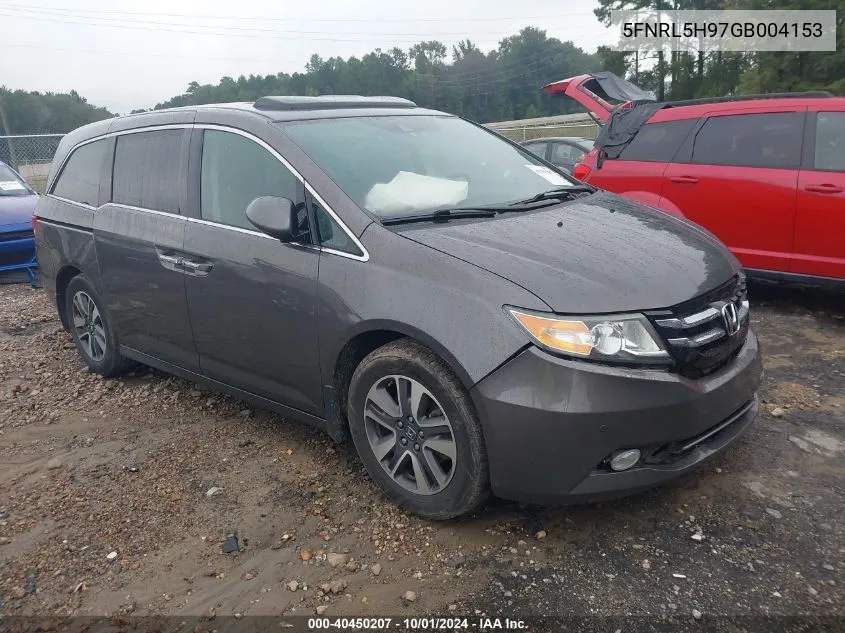 5FNRL5H97GB004153 2016 Honda Odyssey Touring/Touring Elite