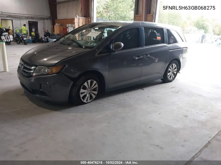 5FNRL5H63GB068275 2016 Honda Odyssey Exl