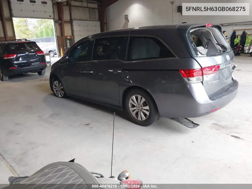 5FNRL5H63GB068275 2016 Honda Odyssey Exl