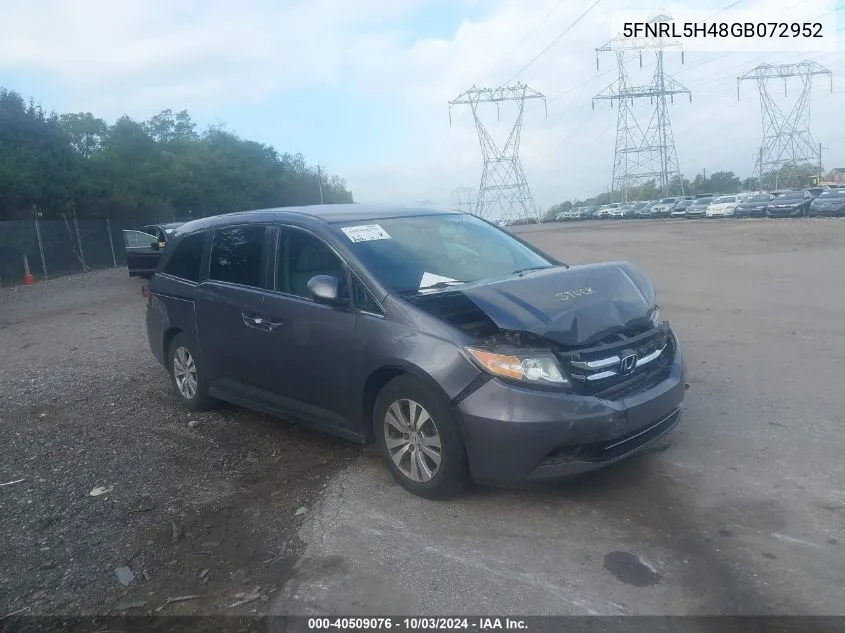 5FNRL5H48GB072952 2016 Honda Odyssey Ex