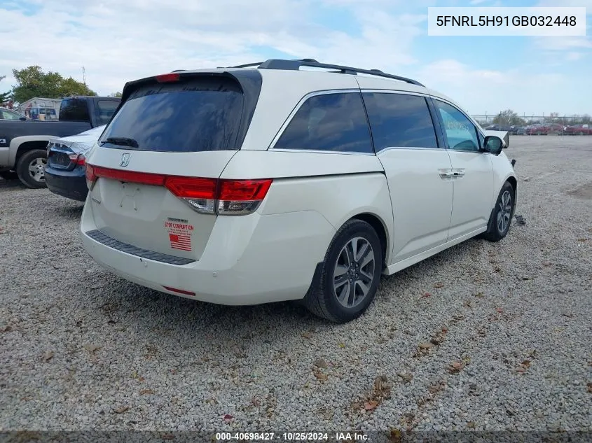 2016 Honda Odyssey Touring/Touring Elite VIN: 5FNRL5H91GB032448 Lot: 40698427