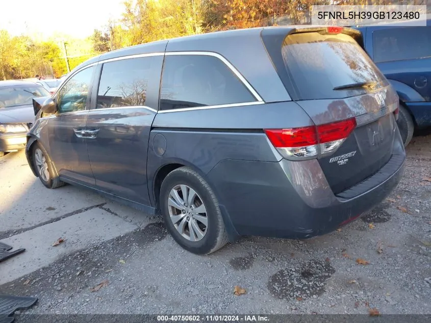 2016 Honda Odyssey Se VIN: 5FNRL5H39GB123480 Lot: 40750602