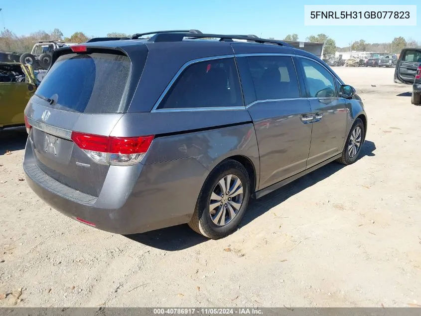 2016 Honda Odyssey Se VIN: 5FNRL5H31GB077823 Lot: 40786917