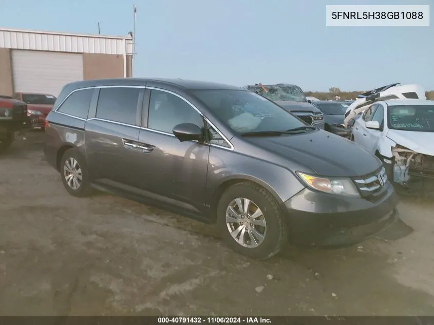 2016 Honda Odyssey Se VIN: 5FNRL5H38GB1088 Lot: 40791432