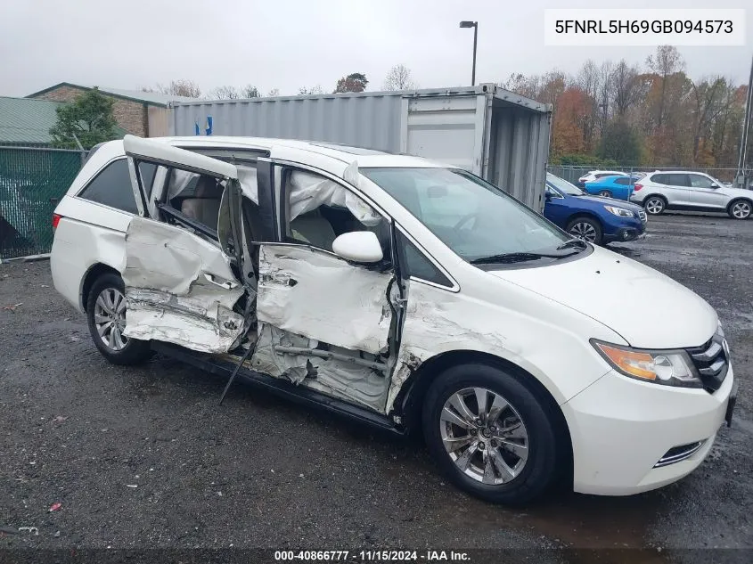 2016 Honda Odyssey Ex-L VIN: 5FNRL5H69GB094573 Lot: 40866777