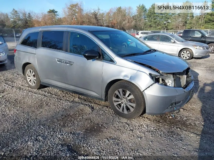 2016 Honda Odyssey Ex VIN: 5FNRL5H4XGB116613 Lot: 40866826