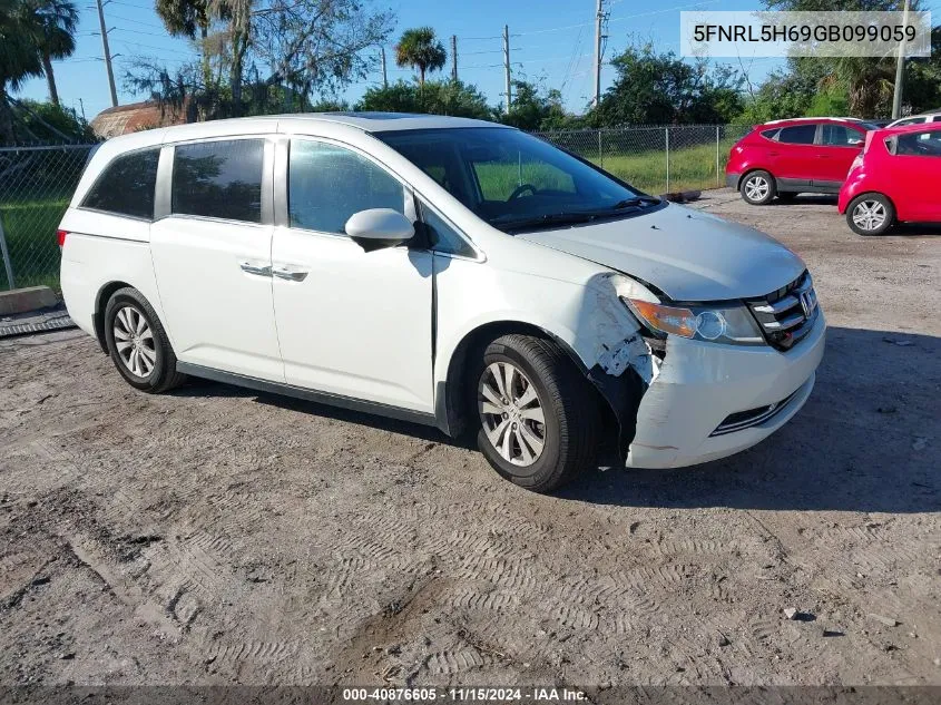 2016 Honda Odyssey Ex-L VIN: 5FNRL5H69GB099059 Lot: 40876605