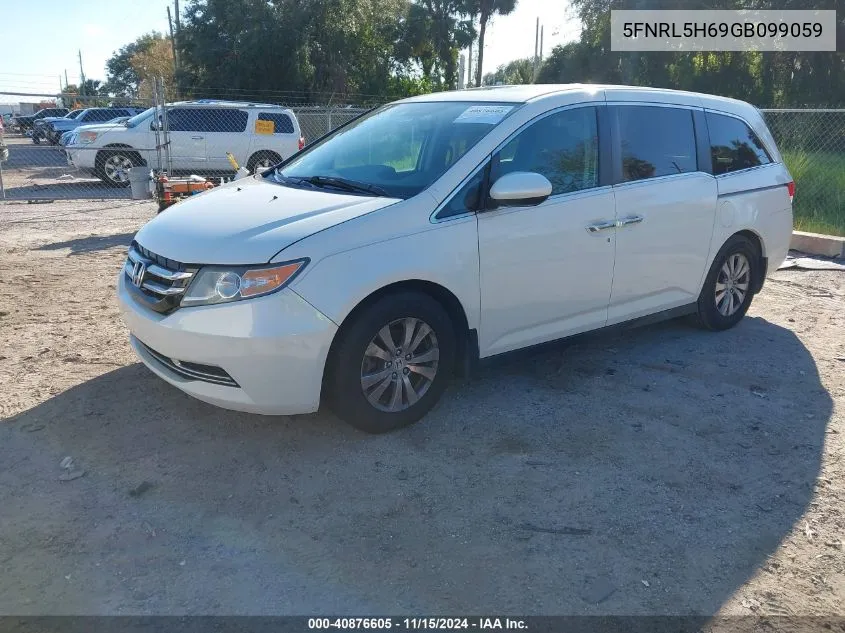 2016 Honda Odyssey Ex-L VIN: 5FNRL5H69GB099059 Lot: 40876605