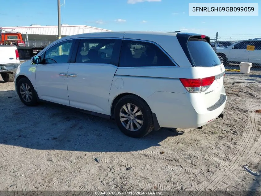 2016 Honda Odyssey Ex-L VIN: 5FNRL5H69GB099059 Lot: 40876605