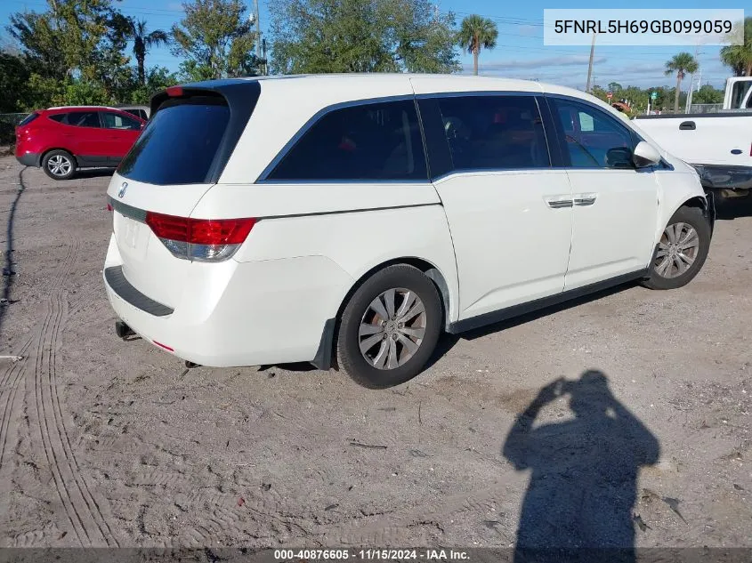 2016 Honda Odyssey Ex-L VIN: 5FNRL5H69GB099059 Lot: 40876605