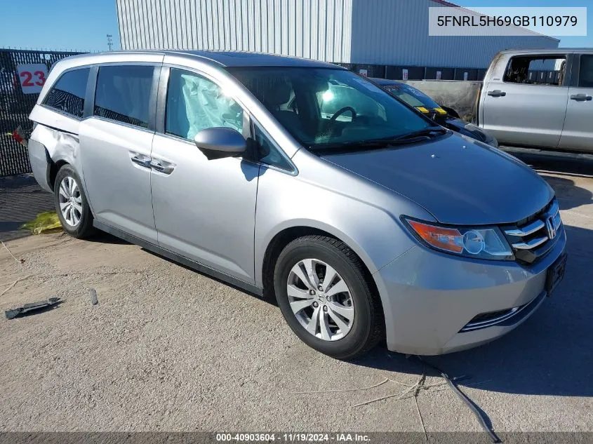 2016 Honda Odyssey Ex-L VIN: 5FNRL5H69GB110979 Lot: 40903604