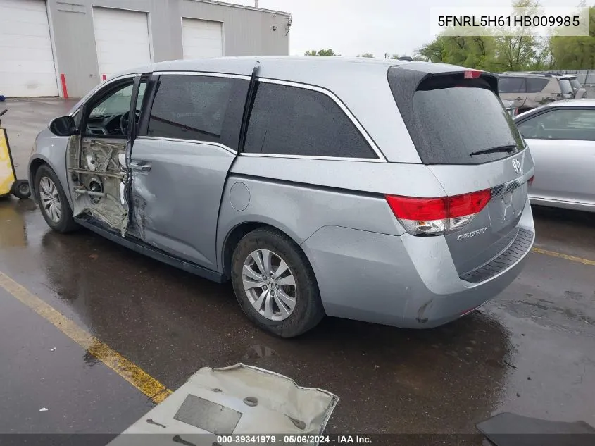 2017 Honda Odyssey Ex-L VIN: 5FNRL5H61HB009985 Lot: 39341979