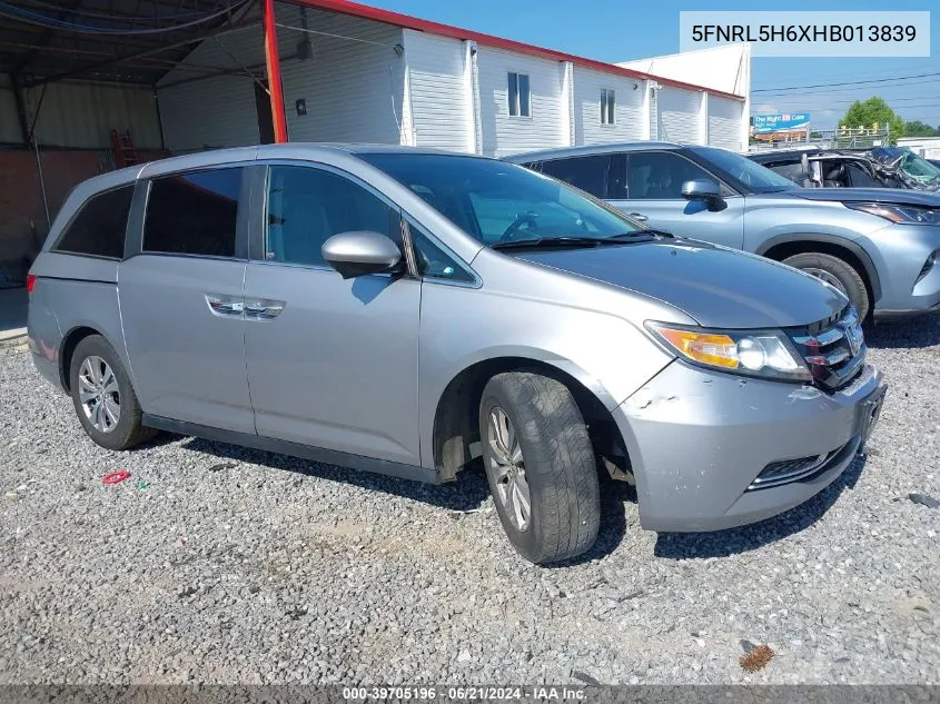 2017 Honda Odyssey Ex-L VIN: 5FNRL5H6XHB013839 Lot: 39705196