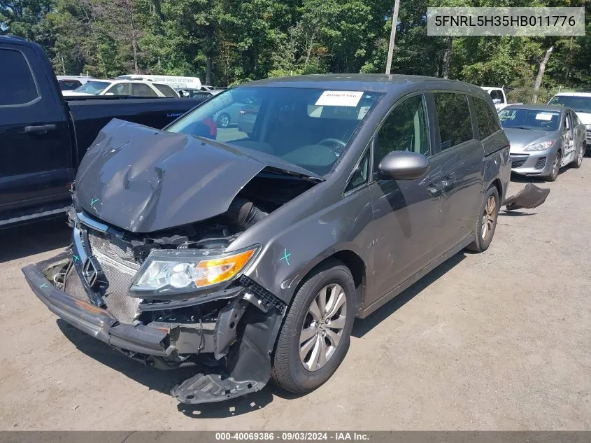 5FNRL5H35HB011776 2017 Honda Odyssey Se