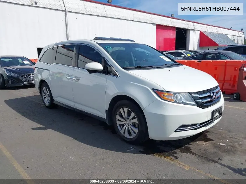 2017 Honda Odyssey Exl VIN: 5FNRL5H61HB007444 Lot: 40288939