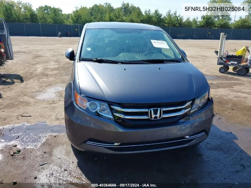 2017 Honda Odyssey Se VIN: 5FNRL5H32HB025084 Lot: 40364666