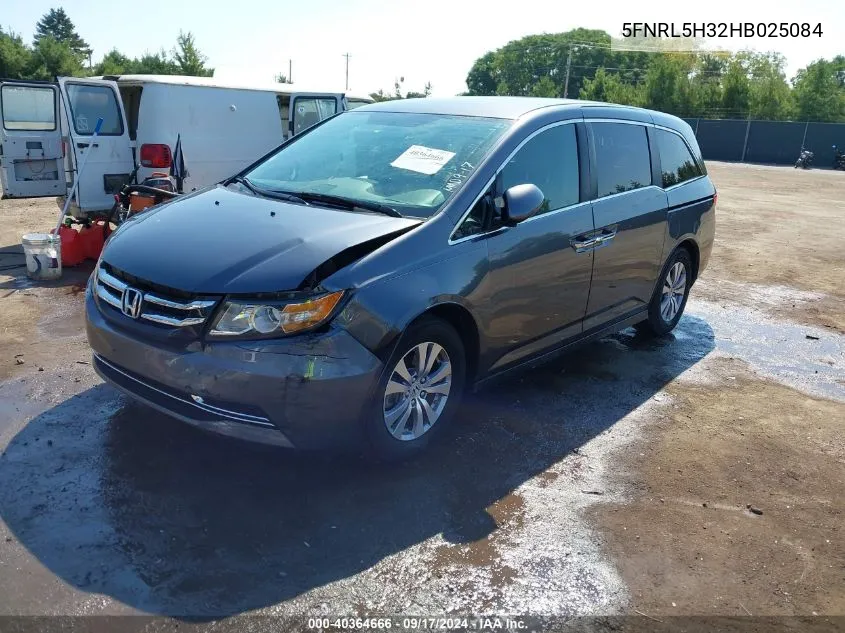 2017 Honda Odyssey Se VIN: 5FNRL5H32HB025084 Lot: 40364666