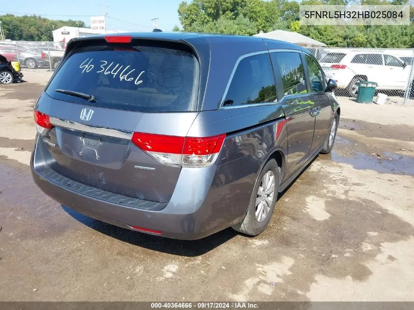 2017 Honda Odyssey Se VIN: 5FNRL5H32HB025084 Lot: 40364666