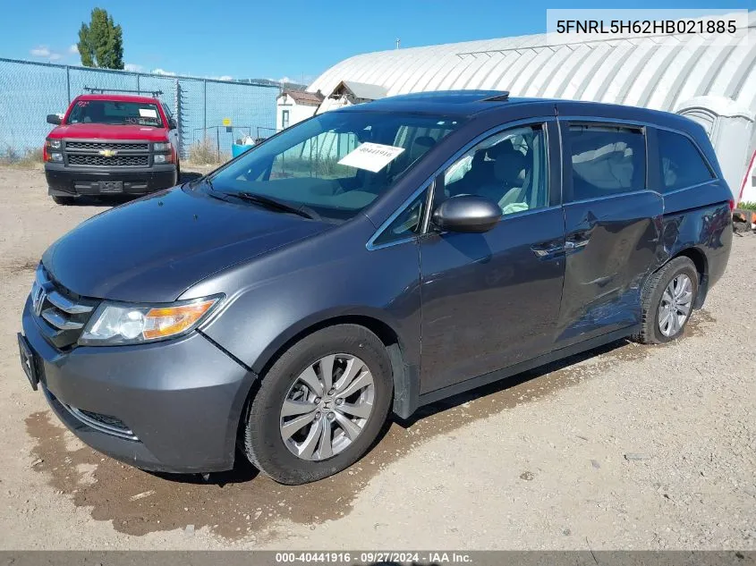 2017 Honda Odyssey Ex-L VIN: 5FNRL5H62HB021885 Lot: 40441916