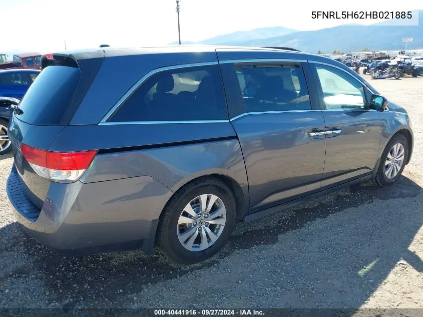 5FNRL5H62HB021885 2017 Honda Odyssey Ex-L