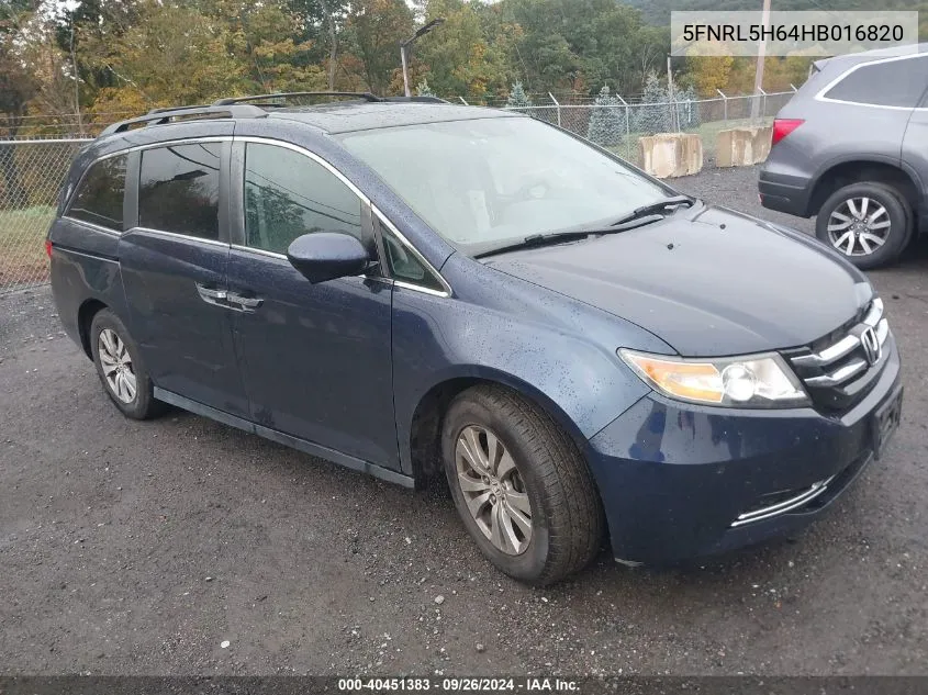 2017 Honda Odyssey Ex-L VIN: 5FNRL5H64HB016820 Lot: 40451383