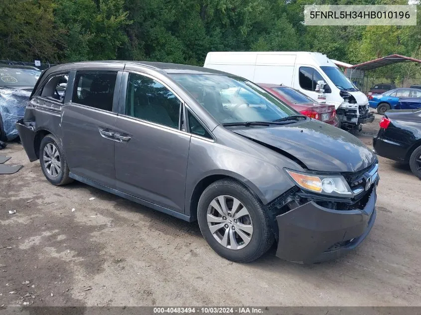 2017 Honda Odyssey Se VIN: 5FNRL5H34HB010196 Lot: 40483494