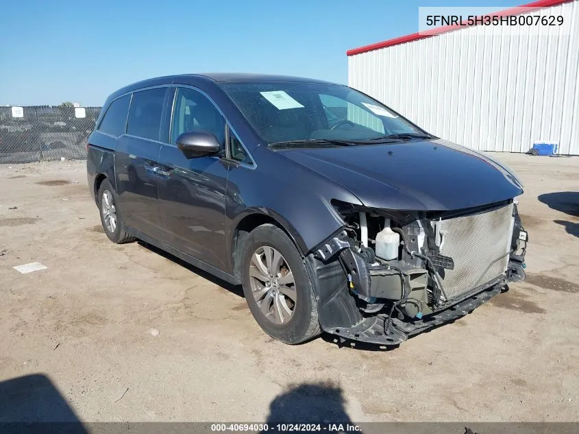 5FNRL5H35HB007629 2017 Honda Odyssey Se