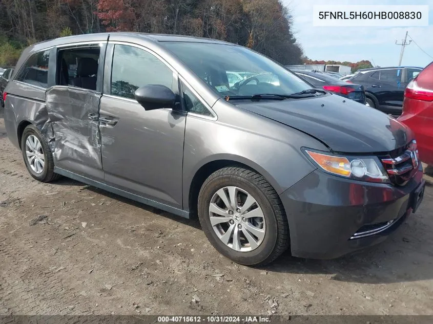 2017 Honda Odyssey Ex-L VIN: 5FNRL5H60HB008830 Lot: 40715612