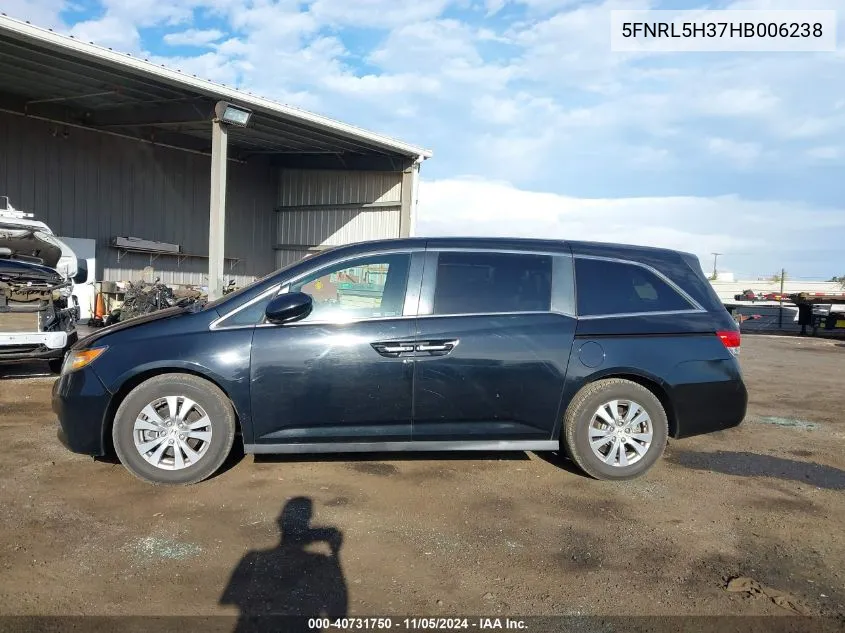 2017 Honda Odyssey Se VIN: 5FNRL5H37HB006238 Lot: 40731750