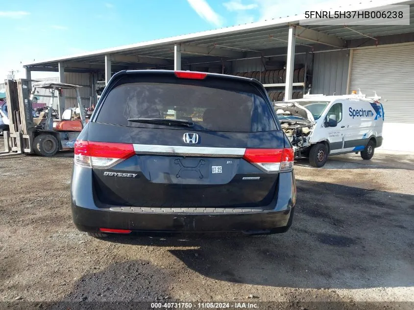 2017 Honda Odyssey Se VIN: 5FNRL5H37HB006238 Lot: 40731750