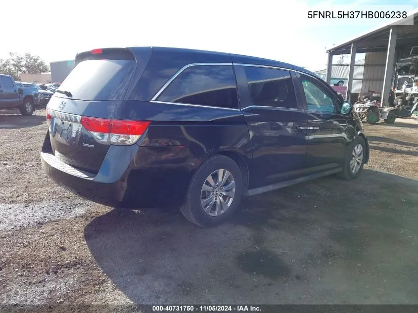 2017 Honda Odyssey Se VIN: 5FNRL5H37HB006238 Lot: 40731750