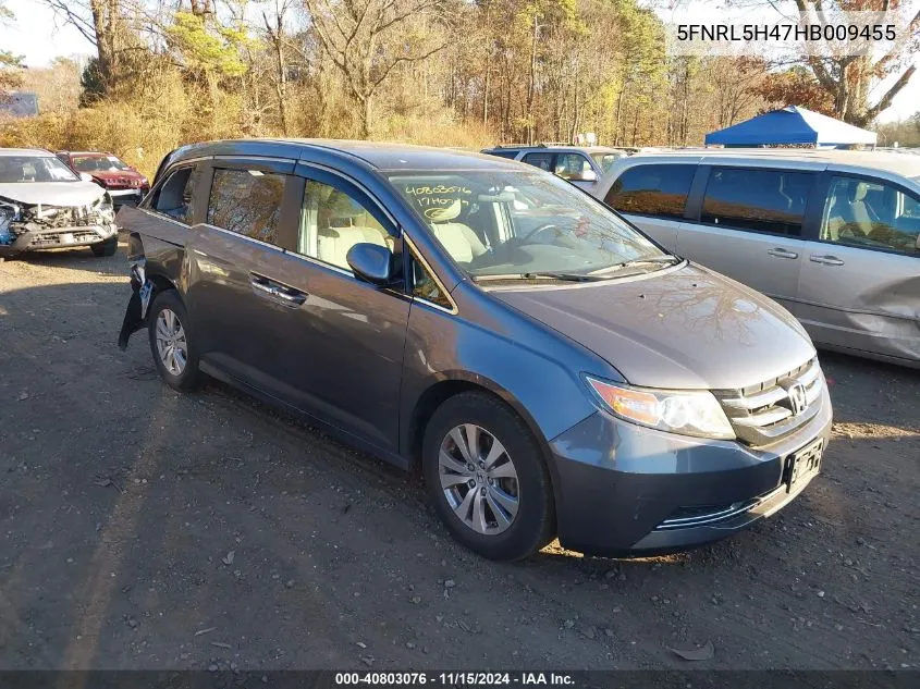 2017 Honda Odyssey Ex VIN: 5FNRL5H47HB009455 Lot: 40803076