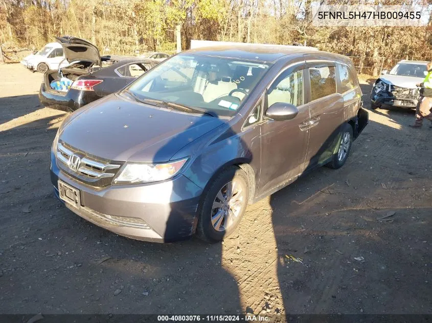 2017 Honda Odyssey Ex VIN: 5FNRL5H47HB009455 Lot: 40803076