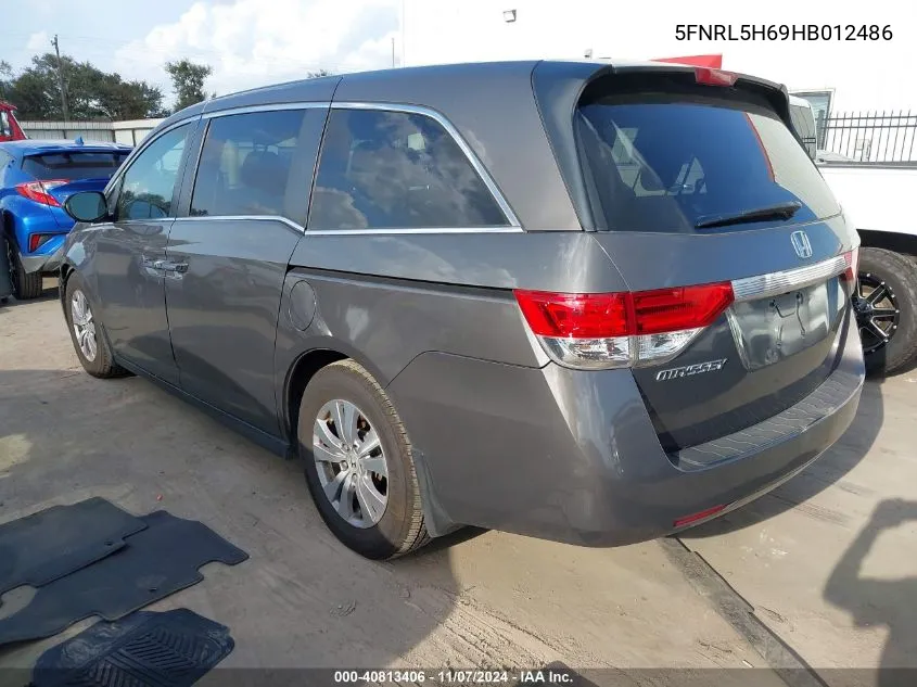 2017 Honda Odyssey Ex-L VIN: 5FNRL5H69HB012486 Lot: 40813406