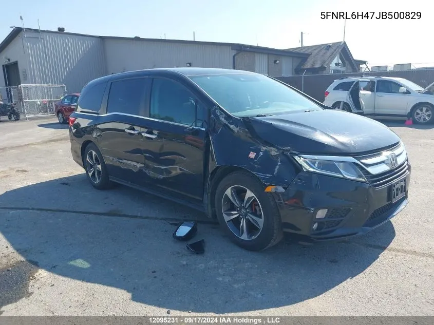 2018 Honda Odyssey Ex VIN: 5FNRL6H47JB500829 Lot: 12095231