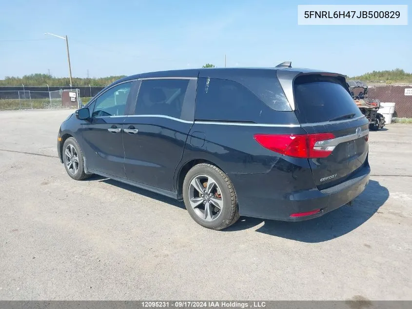 2018 Honda Odyssey Ex VIN: 5FNRL6H47JB500829 Lot: 12095231