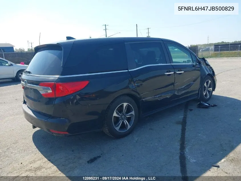 2018 Honda Odyssey Ex VIN: 5FNRL6H47JB500829 Lot: 12095231