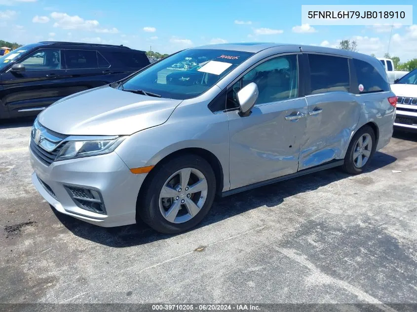 2018 Honda Odyssey Ex-L VIN: 5FNRL6H79JB018910 Lot: 39710205