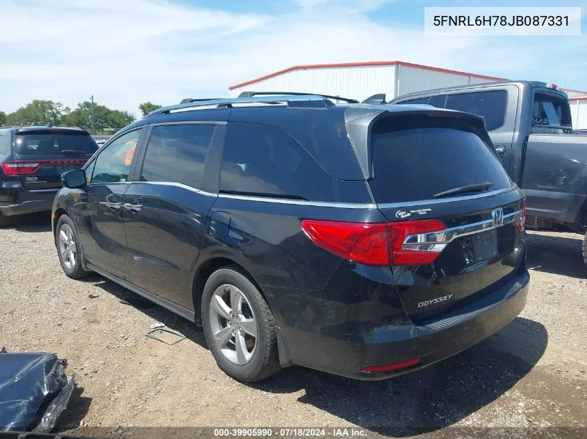 5FNRL6H78JB087331 2018 Honda Odyssey Ex-L