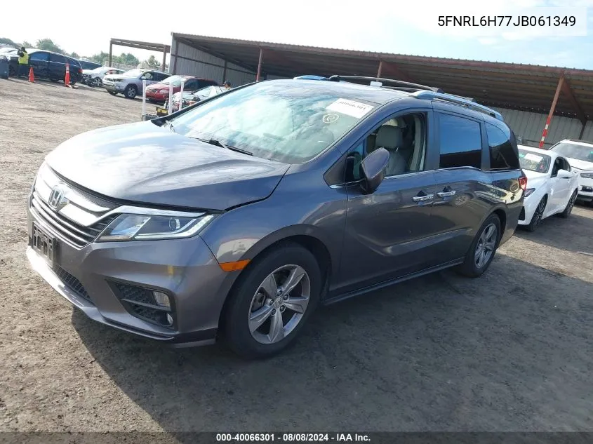 2018 Honda Odyssey Ex-L VIN: 5FNRL6H77JB061349 Lot: 40066301