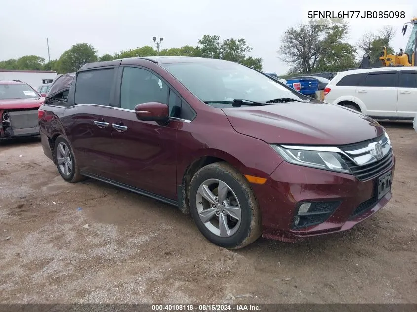 2018 Honda Odyssey Ex-L VIN: 5FNRL6H77JB085098 Lot: 40108118