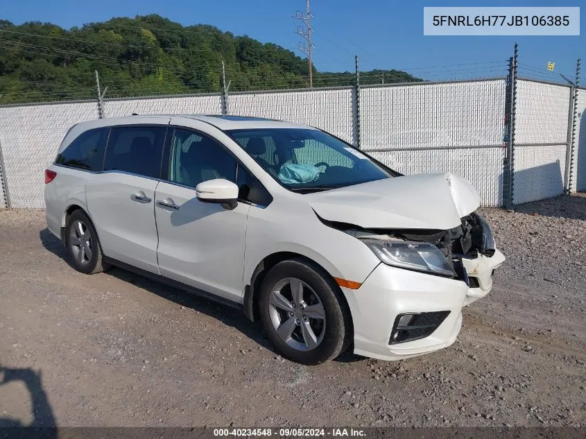 2018 Honda Odyssey Ex-L VIN: 5FNRL6H77JB106385 Lot: 40234548