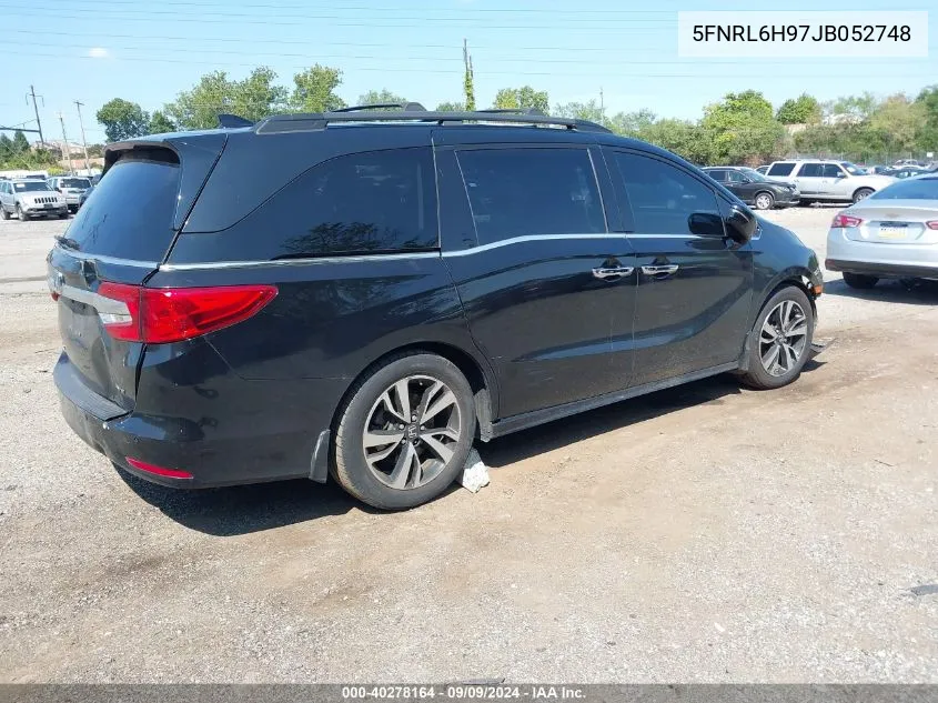 2018 Honda Odyssey Elite VIN: 5FNRL6H97JB052748 Lot: 40278164