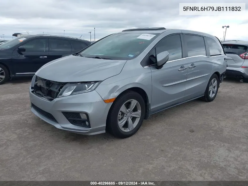 2018 Honda Odyssey Exl VIN: 5FNRL6H79JB111832 Lot: 40296685