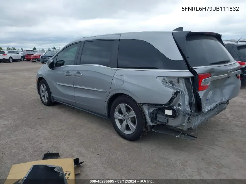 2018 Honda Odyssey Exl VIN: 5FNRL6H79JB111832 Lot: 40296685